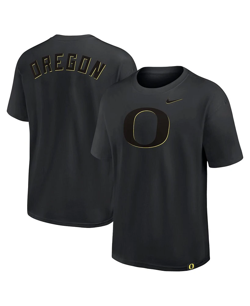 Nike Men's Black Oregon Ducks 2-Hit Statement Max90 T-Shirt