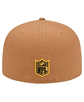 New Era Men's Tan Pittsburgh Steelers Color Pack 59FIFTY Fitted Hat with Side Patch