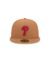 New Era Men's Brown Philadelphia Phillies Color Pack 59FIFTY Fitted Hat