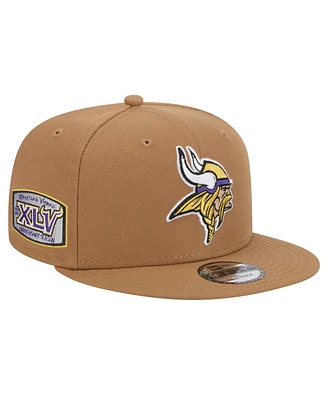 New Era Big Boys and Girls Brown Minnesota Vikings Color Pack Side Patch 9FIFTY Snapback Hat