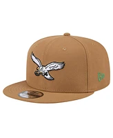 New Era Big Boys and Girls Brown Philadelphia Eagles Color Pack Side Patch 9FIFTY Snapback Hat