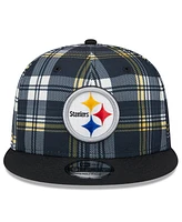 New Era Men's Black Pittsburgh Steelers 2024 Sideline Statement 9FIFTY Snapback Hat