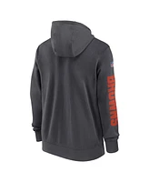 Nike Men's Anthracite Cleveland Browns 2024 Sideline Club Full-Zip Hoodie