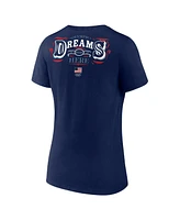 Fanatics Women's Navy Team Usa Paris 2024 Summer Olympics Dreams Are Made Here V-Neck T-Shirt