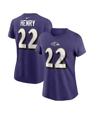 Nike Women's Derrick Henry Purple Baltimore Ravens Player Name Number T-Shirt