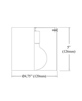 Dainolite 5" Metal Theron 1 Light Flush Mount