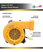 Zoom Blowers Hp Xlt Inflatable Bounce House Blower, Low Draw Air Blower for Inflatables, Blowers for Standard Bounce Houses, with Slide Combos