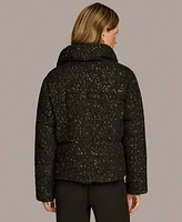 Donna Karan New York Women's Micro-Sequin Puffer Jacket