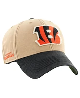 '47 Brand Men's Khaki/Black Cincinnati Bengals Dusted Sedgwick Mvp Adjustable Hat