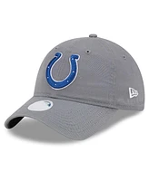 New Era Women's Gray Indianapolis Colts Main Core Classic 2.0 9TWENTY Adjustable Hat