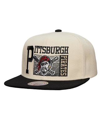 Mitchell & Ness Men's Cream Pittsburgh Pirates Cooperstown Collection Speed Zone Snapback Hat