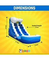 Pogo Bounce House Inflatable Water Slide for Kids (Without Blower