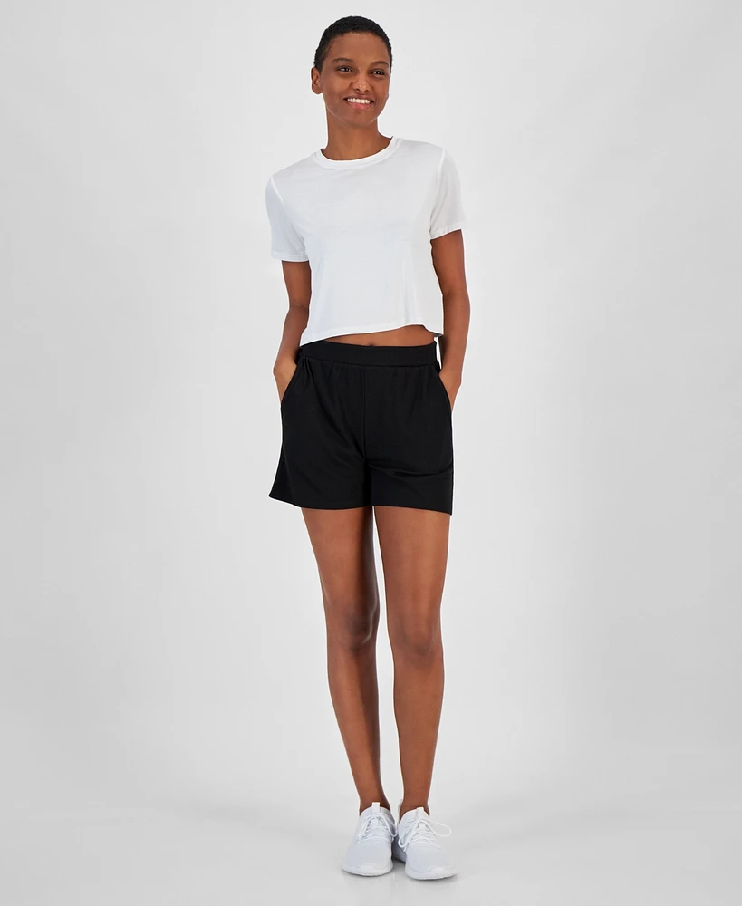 Id Ideology Women's Ribbed Shorts, Created for Macy's