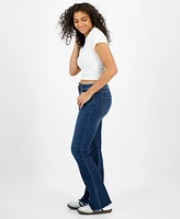 Rewash Juniors' Mid Rise Booty-Shaping Bootcut Jeans