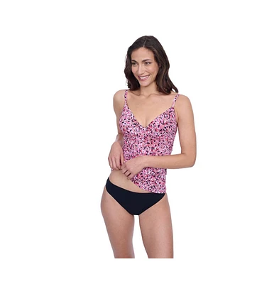 Profile by Gottex Women's Pretty Wild Surplice Tankini Swim Top