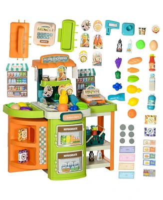 Simplie Fun Pretend Play Grocery Store with Scanner & Register