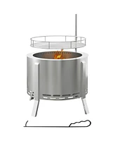 Simplie Fun 2-in-1 Wood Fire Pit and Bbq Grill