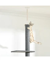 Cat Climbing Tower with Sisal-Covered Scratching Posts