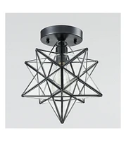 Moose Industrial Moravian Star Ceiling Light with Clear Glass Inches