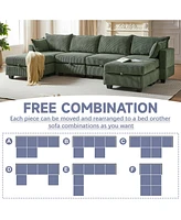 Streamdale Furniture Modular Sectional Sofa with Storage and Convertible Sleeper