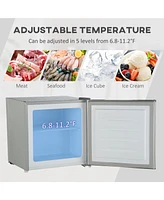 Streamdale Furniture Mini Upright Freezer, 1.1 Cu.Ft, Compact, Removable Shelves, Reversible Door