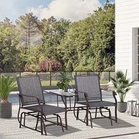 Streamdale Furniture Outdoor Glider Chairs & Coffee Table for Patio & Porch