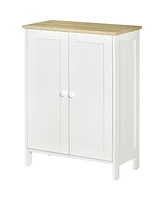 Streamdale Furniture White Double Door Storage Cabinet