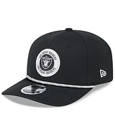 New Era Men's Black Las Vegas Raiders 2024 Sideline 9SEVENTY Stretch-Snap Hat