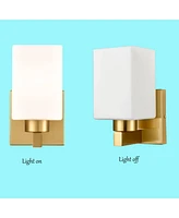 Moose 2-Pack Brass Wall Sconce Modern Bathroom Vanity Light