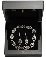 Givenchy Mixed-Cut Crystal Flex Bracelet & Drop Earrings Set