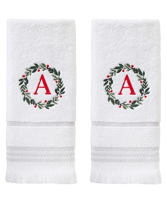 Skl Home Wreath Monogram Cotton Hand Towel, 16" x 26"