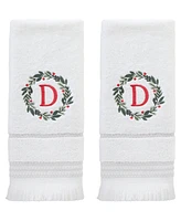 Skl Home Wreath Monogram Cotton Hand Towel, 16" x 26"