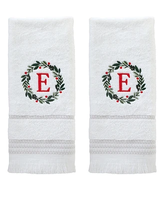 Skl Home Wreath Monogram Cotton Hand Towel, 16" x 26"