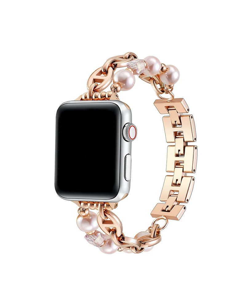 Posh Tech Women's Luna Cultivated Pearl Bracelet Band for Apple Watch 42mm, 44mm, 45mm