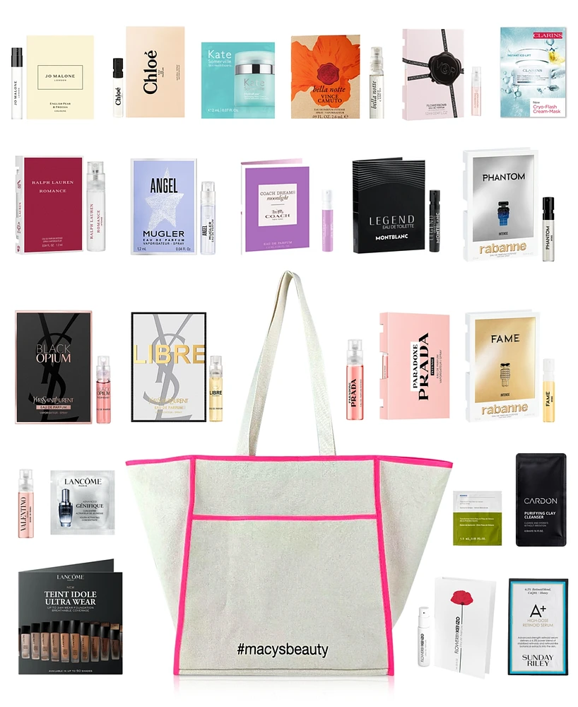 Free 23-Pc. Beauty Sampler with $200 Beauty or Fragrance purchase