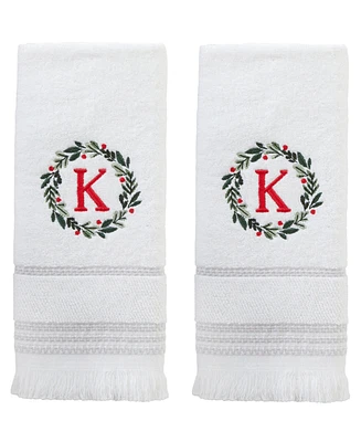 Skl Home Wreath Monogram Cotton Hand Towel, 16" x 26"