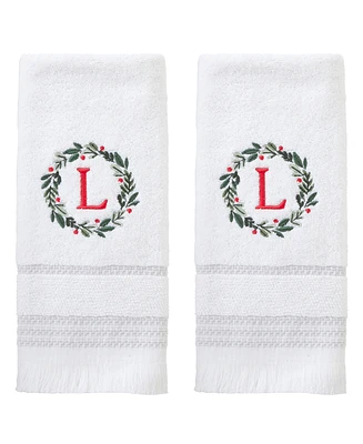 Skl Home Wreath Monogram Cotton Hand Towel, 16" x 26"