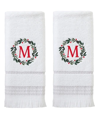 Skl Home Wreath Monogram Cotton Hand Towel, 16" x 26"