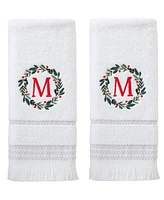 Skl Home Wreath Monogram Cotton Hand Towel, 16" x 26"