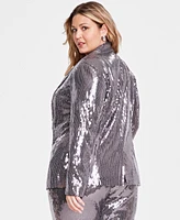 I.n.c. International Concepts Plus Sequined Blazer, Created for Macy's