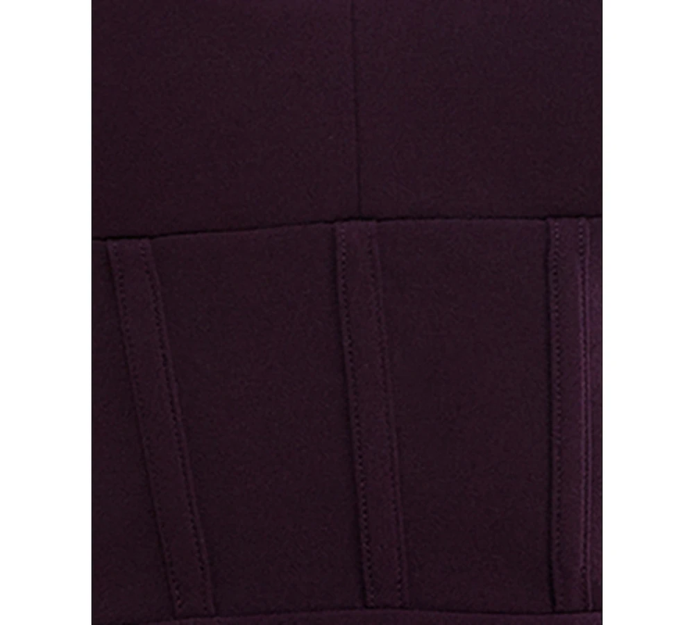 City Studios Juniors' Bow-Accent Scuba Sleeveless Fit & Flare Dress