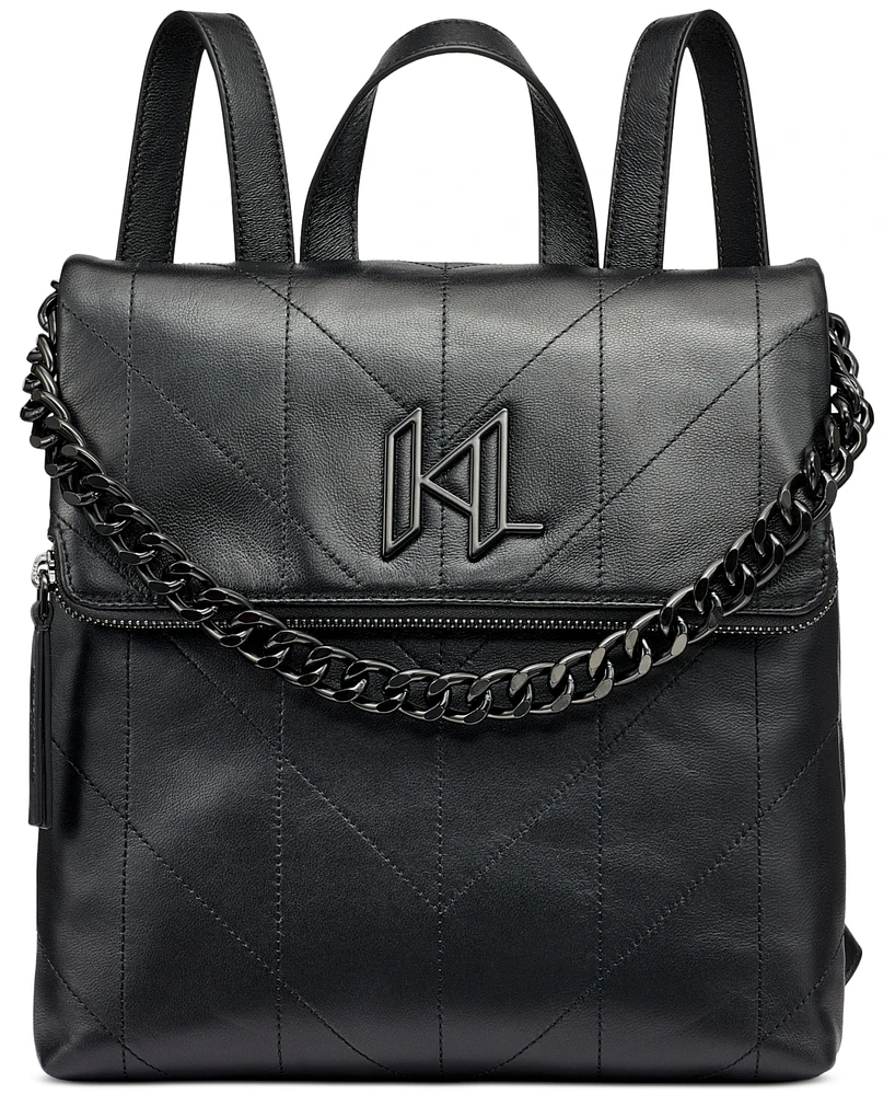 Karl Lagerfeld Paris Lavande Leather Backpack