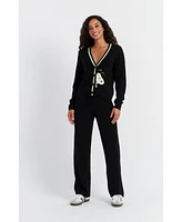 Chinti and Parker Women's & Snoopy Peek Wool Cashmere Cardigan