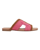 Marc Fisher Ltd Women's Nashie Slip On Square Toe Flat Sandals