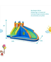Vebreda Kids Inflatable Water Slide Bouncing House with Carrying Bag and 480W Blower