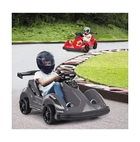 Vebreda 6V Kids Ride On Go Cart with Remote Control and Safety Belt-Pink