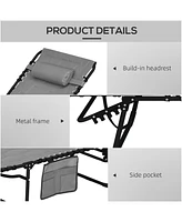 5-Level Reclining Lounge Chair with Padded Seat