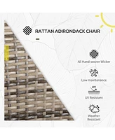 Outdoor Rattan Fire Pit Chair with Cushions