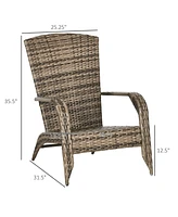 Streamdale Furniture Outdoor Rattan Fire Pit Chair with Cushions