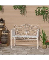 Streamdale Furniture Outdoor Patio Bench with Armrests for Backyard